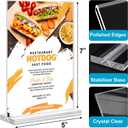 Acrylic Sign Holder 5 x 7, 10 Pack Clear Table Menu Vertical Display Stand Desktop Display Double Sided Stand Paper Holder Table Sign Suitable for Restaurants Office Store Show Fair