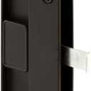 Prime-Line A 177 Sliding Screen Door Latch and Pull, 3 in. Hole Center, Black Plastic with Steel Latch, Mortise Install (2 Pack)