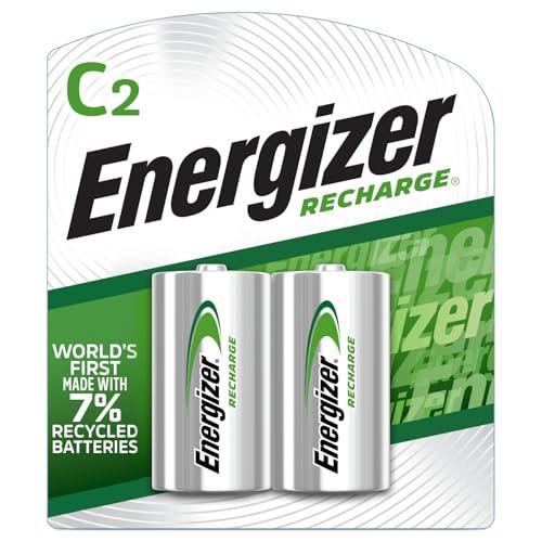 Energizer Rechargeable C Batteries, Recharge C Battery Precharged, 4Count