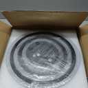 Shine LUEST 6 Rings Black Modern LED Ceiling Light Fixture, Flush Mount Ceiling Light with Remote Dimmable Brightness, Adjustable 3000-6000K Color Temperature, Timer for Living Room, Bedroom