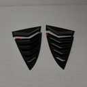 Fit for Tesla Model 3 2021 2022 2023 2024 2025 2026 Quarter Window Louvers, Sports Style Scratch-Proof SideSide Window Covers, 2-Pack (Bright Black)