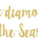Cheereveal Tea Party Bridal Shower Decorations, The Diamond of The Season Banner Gold Glittering for High Tea Supplies, Garden Bridal Shower Metallic Paper Party Decorationsfor Girls Women