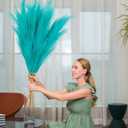 Pampas Grass Decor Tall, 43"/110cm Faux Pampas Grass 6 Stems Large Pompass Grass Branches Tall Bulk Boho Flower Arrangement for Home Room Wedding Party Decor (Green)