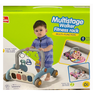 Multisatge Walker Fitness Rack, 0+m, Mode switching, Music keys, Adjustable wheels, Animal pendants, Cushion