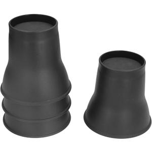 Pissente 6 Inch Furniture Bed Risers 4pcs Black Plastic Heavy Duty for More Space, 2200 lbs Weight Capacity, Antiskid Pads Furniture Risers for Bed, Couch, Desk, Sofa