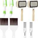 8Pcs Condenser Fin Cleaning Brush Versatile Assorted Style AC Coil Cleaner for Air Conditioner Refrigerator Automotive