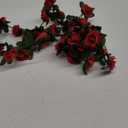 PONKING 8 Pcs 66FT Flower Garland, Artificial Rose Vine Flowers with Green Leaves, Hanging Fake Roses Vine for Room Anniversary Wedding Birthday Christmas Wall Arch Decor, Spring Red Flower