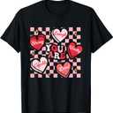 Valentine You Are Loved Worthy Enough Candy Heart Teacher T-Shirt for Men Women Girls Kids (Black)