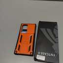 FNTCASE for Samsung Galaxy S24Ultra Case: Military Grade Drop Protection Rugged Protective Mobile Phone Cover with Kickstand & Slide | Shockproof Textured Bumper Heavy Duty Protector, 6.8'' Orange