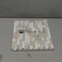 Art3d 10-Sheet Heavy-Duty Peel and Stick Backsplash, Waterproof Wall Tiles Stick on Kitchen Backsplash Living Space, Beige & White (12 x 12 Inch)