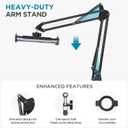 InnoGear Tablet Floor Stand, Overhead Bed Phone Stand Adjustable Holder Universal Floor Stand Compatible with iPhone iPad Pro Air Mini, Samsung Tab, Kindle, E-Readers (Large)