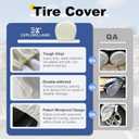 Explore Land Tire Covers 4 Pack - Tough Wheel Protector for Truck, SUV, Trailer, Camper, RV Universal Fits Tire Diameters 29-31.75 inches, White