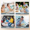 HOMEKOL Stainless Steel Bento Lunch Box, 3-Compartment Leak-Proof Lunch Container for Kids & Adults, BPA/BPS-Free 304 Metal Food Box, Dishwasher Safe, Clear Tritan Lid, Blue (Not Insulated)