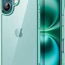 JETech Case for iPhone 16 6.1-Inch, Non-Yellowing Shockproof Phone Bumper Cover, Anti-Scratch Clear Back (Teal)