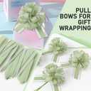 Green 8 PCS Large Pull Bows,Bow for Gift Wrapping,6 inches, Wrapping Christmas, Party Birthday Gift Wedding, Valentine's Day Decorations for Boxes or Flowers