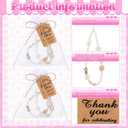 Sumind 12 Set Thank You Tag Phone Charms Beach Party Employee Appreciation Gift for Women Sister Gift Bulk, Wedding Organza Bag Shell Beaded Camera Wrist Strap Lanyard Favor for Guest Baby Shower