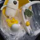 Baby Bath Seat for Babies 6 Months & Up - Bathtub Seats for Babies Sitting Up with Rinse Cup, Non-Slip, Comfortable, Infant Bath Essentials, Yellow