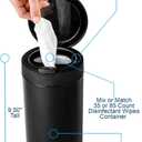 Inevibe Disinfecting Wipes Dispenser - Push Button Decorative Holder for Standard Cleaning Wipes Container, Use in Kitchen Countertop, Bathroom, Classroom (Black)