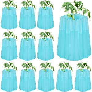 Geetery 12 Pcs Gardener Insulating Plant Protector Early Season Plant Protector Wall of Water Tomato Gardening for Antifrost Cold Weather
