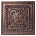 Art3d Drop Ceiling Tiles, Glue up Ceiling Tiles, 2'x2' Plastic Sheet in Antique Copper (24-Pack, 96 Sq.ft)