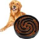 Slow Feeder Dog Bowls for Large Medium Dog Non Slip Maze Puzzle Bowl Pet Slower Food Feeding Dishes Interactive Bloat Stop Preventing Choking Healthy Dog Bowl, Black