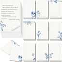 Spiareal 100 Pcs Floral Blank Notecards 4 x 6 in Vintage Blue and White Flower Greeting Cards Chinoiserie Paper Notecards Index Cards Bulk for DIY School Wedding Birthday Baby Shower(Blue)