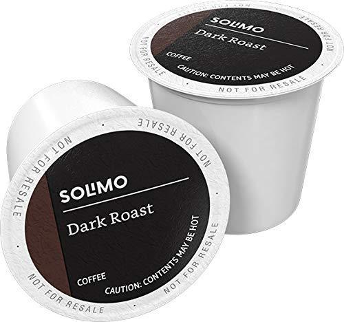 Amazon Brand - Solimo Coffee Pods, Dark Roast, Compatible with Keurig 2.0 K-Cup Brewers, 24 Count (EXP 08/18/27)