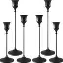 Candlestick Holders Black, 6 Packs Taper Candle Holder for Candlesticks, Candle Sticks Holder Decor for Home Decor