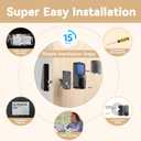 IRONZON Smart Door Lock, 5-in-1 Keypad Deadbolt for Front Door, Keyless Entry Door Lock with App Control, Auto-Lock, Anti-Peeping Password, 4 IC Cards, 15-Min Installation, Black