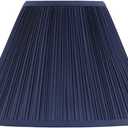 Aspen Creative 33195, Transitional Hardback Empire Shaped Mushroom Pleated Dark Blue Spider Shade, 6" Top x 16" Bottom x 12" Slant