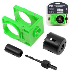RKK Door Lock Installation Kit Deadbolt Hole Saw Kit Door Knob Hole Saw Kit Deadbolt Installation Kit (Green)