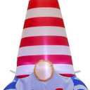 Juegoal Patriotic Independence Day Inflatable, 4FT Blow Up Gnome, 4th of July Outdoor American Uncle Sam, Lighted Tomte Elf with Top Hat for Lawn Yard Home Veterans Day Celebration Garden Decor