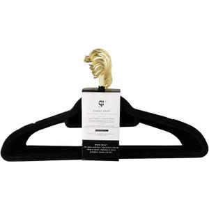 Closet Spice 25-Pack Premium Velvet Hangers, Non-Slip Felt, Slim & Durable, Space Saving with Tie/Belt Bar, 360 Degree Gold Swivel Hook