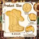 1Pcs Cowboy Birthday Party Decorations Wooden Boot Charcuterie Board Western Baby Shower Supplies Cowgirl First Rodeo Food Platter Fillable Tray Plates for A Little Cowboy is on the Way Party Favors