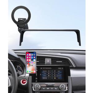 MaserWeller Car Phone Holder for Honda Civic 2016-2021 Accessories 5/7-inch Screen Fixed Clip, 360° Rotation Phone Mount Compatible with MagSafe,Cell Phone Holder that Does Not Affect Air Vent