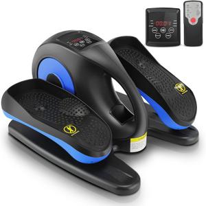 ANCHEER Under Desk Elliptical, Electric Ellipse Leg Exerciser While Sitting for Seniors Adults, Quiet Portable Motorized Seated Foot Pedal Exerciser with Remote Control for Home Office Use (Indigo)