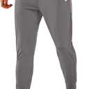 NORTHYARD Men's Running Jogger Pants Athletic Workout Sweatpants with Zipper Pockets Gym Track Jogging Sweatpant (Gray, XXXL)