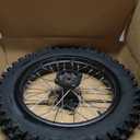 14" Rear Wheel Rim Tire Assembly For Dirt Pit Bike Trail 90/100-14 Rear Wheel Tire with 1.85x14 Rim & 15mm Bearing Fits 125/140/150/160cc Pit Dirt Bike Apollo SSR Taotao