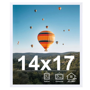 JCJMY 14x17 Picture Frame White for Poster Photo Picture, Horizontal and Vertical Formats for Wall Hanging, 14 x 17 Wall Gallery Poster Photo Frame for 14 by 17 Photos Posters, White