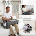 septsun Reading Pillow for Gaming,Soft Lap Desk Pillow for Laptop,Ultimate Lap Pillow with Cup Holder Pocket,Comfort Laptop Lap Desk for Bed Couch Car (Dark Gray, Extra-Large)