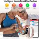 Zeacool Fitness Tracker with 24/7 Heart Rate, Blood Oxygen Blood Pressure Sleep Monitor, Activity Trackers 5 ATM Waterproof,Step Calorie Counter Pedometer Health Smart Watch for Women Men - Pink