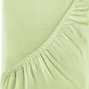 Royale Linens 400 Thread Count 100% American Grown Cotton Fitted Sheet Full Size - All Around Elastic Fitted Sheet - Luxury Sateen Weave - Snug Fit Bottom Sheet Fit Up to 16" (Full, Florentine Sage)