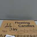 White Floating Candles 3 inch, 12 Pack Floating Candles 10 Hours Long Burning, Unscented Floating Candle for Centerpieces, Wedding, Christmas Lights, Romantic Night for Her/Him Set