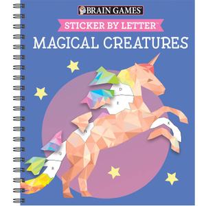 Brain Games - Sticker by Letter: Magical Creatures (Sticker Puzzles - Kids Activity Book)