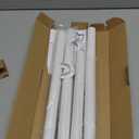 Closet Rods for Hanging Clothes, 17 to 69 Inches Stepless Adjustable Metal Closet Rod, 1.3 Inches Heavy Duty Clothes Hanging Rod for Closet Wardrobes Laundry RV, White