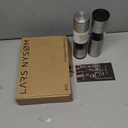 LARS NYSM Salt and Pepper Grinder Set Manual, Stainless Steel Salt and Pepper Mills with Adjustable Ceramic Grinder I Design Spice Shakers (Stainless Steel)