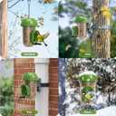 LONA Bird Feeders for Outdoors, Tube Feeder Weatherproof with Multiple Hanging Methods, Wild Bird Feeding Silo for Outside, 1 Port