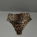 ZAFUL Women High Waisted Bikini Bottoms Ruched Swimsuit Bottom Tummy Control Bathing Suit Bottoms (Large, Leopard)