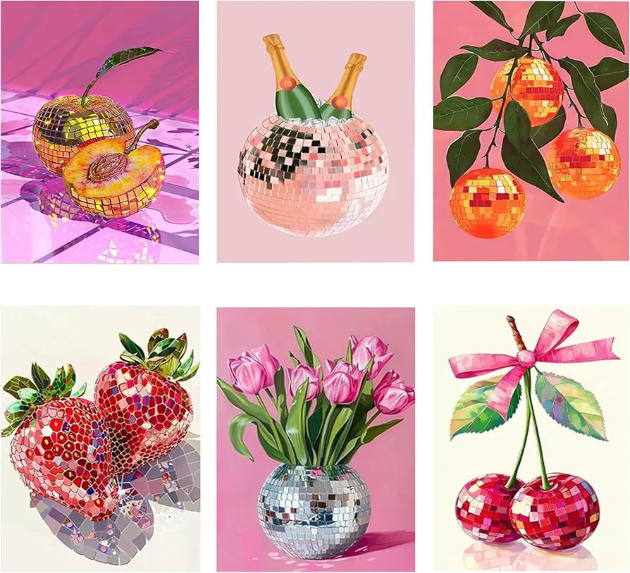 Ycydilirab 6 Pack 5D Diamond Painting for Adults - Diamond Art Kits for Adults, DIY Gem Painting Perfect for Gifts and Home Wall Decor 10x12inch