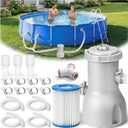 800 Gallon Pool Pump and Filter Above Ground, Swimming Pool Filter Cartridge Pump, Electric Pool Water Pump Filter for Pools Sand Cleaning Tool, 800 GPH Pool Filter Pumps for Above Ground